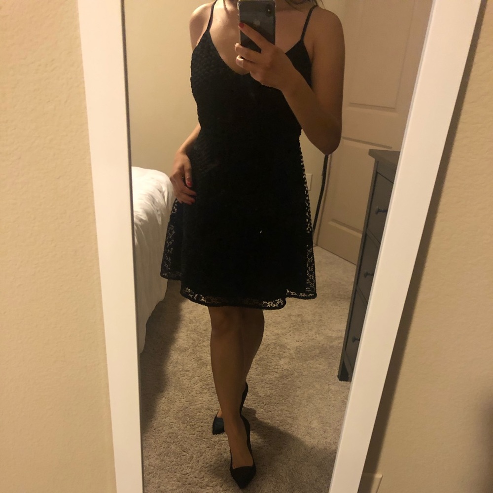 A&F crochet lined dress